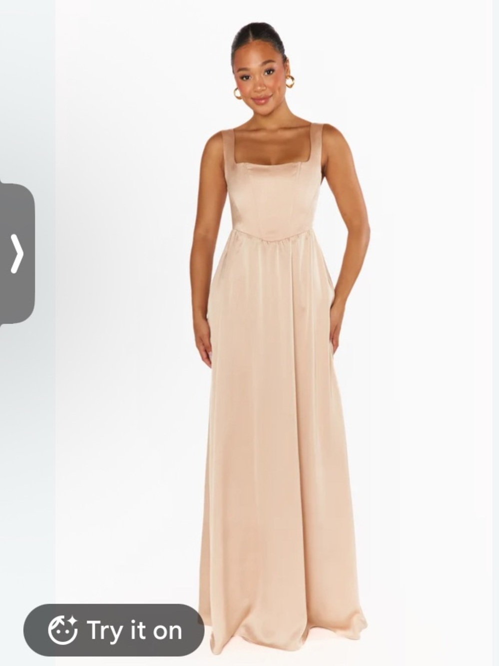 Show me your Mumu Nina Sleeveless Champagne Maxi Dress Sz Large